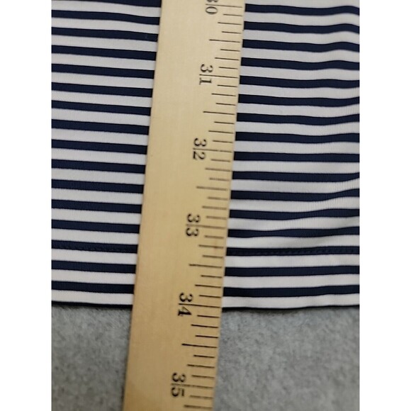 Ralph Lauren RLX Polo Shirt Mens XL Blue White Stripe Performance Golf Stretch - Picture 10 of 11